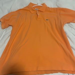 Lacoste mens orange shirt size 8